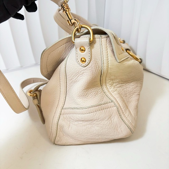 Miu Miu Beige Leather Satchel Bag - Picture 3 of 12
